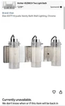 Elan 83771 Krysalis 3-LIGHT Chrome Vanity Bath Wall Sconce Fixture Modern New. Fixed Price $274.99.