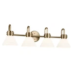 Kichler Lighting Farum 4-LIGHT Vanity Opal Glass Champagne Bronze 55156CPZ. Fixed Price $264.95.