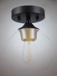 Globe Harrow 1-LIGHT Matte Black Wall Sconce With Clear Glass Shade 51367. Fixed Price $20.85.
