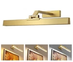 Afyuol Picture Lights For Wall, Brushed Gold Battery Operated 16IN. Fixed Price $86.46.
