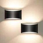 2 Pack Yansun 8" 1-LIGHT Black Modern Lantern Wall Sconce Up And Down. Fixed Price $28.49.