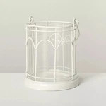 Hearth & Hand 2CT Outdoor Stake Candle Lantern Powder Coated Finish White Nib. Fixed Price $45.00.