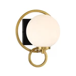 Alhambra 1-LIGHT Wall Sconce In Matte Black With Warm Brass. Fixed Price $142.00.