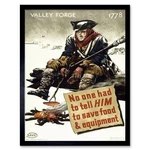 War Wwii Usa Valley Forge 1778 Patriot Poster Wall Art Print Framed 12X16. Fixed Price $34.99.