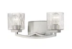 Zaid 2-LIGHT Bathroom Vanity In Brushed Nickel. Fixed Price $164.00.