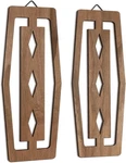 Croblissful 2 Pcs Modern Mid Century Wall Art Wood Dark Brown. Fixed Price $14.52.