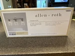 Allen & Roth 3-LIGHT Vanity Brushed Nickel Finish Clear Glass Shades New. Fixed Price $45.98.