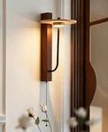 Vintage Yellow Travertine Wall Sconce - Art Deco Natural Stone Light Fixture. Fixed Price $164.99.