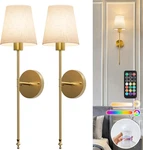 Brightown Battery Operated Wall Sconce Set Of 2,WIRELESS Rechargeable Light. Fixed Price $117.99.