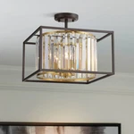 Possini Euro Milne 14" Wide Metal And Crystal 4-LIGHT Ceiling. Fixed Price $199.95.