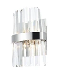 Wall Sconce Light Fixture Chrome And Crystal Bathroom Vanity Foyer Dining. Fixed Price $238.61.