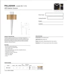 Modern Forms Palladian 2LT Led Sconce/seeded CRYSTAL/3000K, Gold WS-11310-GL. Fixed Price $55.00.