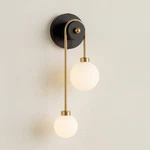 Possini Euro Adelia 16" High Black And Brass 2-LIGHT Wall Sconce. Fixed Price $139.99.