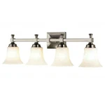 New Home Decorators Collection 4-LIGHT Satin Nickel Bath Sconce Vanity Fix. Fixed Price $79.99.
