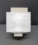 Quoizel MLD8601BN Melody Brushed Nickel Bath Wall Light Sconce Textured Glass. Fixed Price $35.00.
