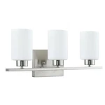 Sunlite 22" Modern Cylinder Vanity Fixture A19 Bulb Req Frosted Nickel 3LIGHTS. Fixed Price $87.21.