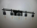 Hkmgt Farmhouse 30.7 In. 5-LIGHT Black Bathroom Vanity With Glass Shade. Fixed Price $71.95.