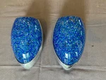Tech Lighting Satin Nickel Bluebird Owl Ocean Murano Glass Sconce. Fixed Price $80.00.