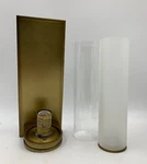 Pottery Barn Pearson Tube Sconce Single W/ Shade Tumbled Brass 15"H #1662. Fixed Price $160.30.