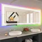 Smart Led Bathroom Wall Mounted Mirror Rgb Touch Anti Fog Multicolor Dimmable. Fixed Price $189.91.
