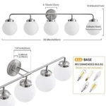 New Deyidn 39 5-LIGHT Chrome Led Bathroom Vanity With Opal Glass Shades. Fixed Price $89.00.
