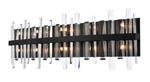 Black Bathroom Vanity Crystal Wall Sconce 10 Lighting Fixture 36". Fixed Price $681.62.