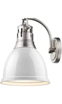 Golden Lighting 3602-1W Ch-wh Duncan Wall Sconce, Chrome. Fixed Price $55.00.