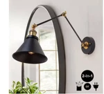 Lnc Black Swing Arm Wall Lamp Modern Brass Linear Hardwired/plug-in. Fixed Price $59.00.