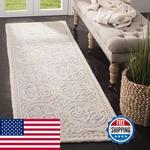 Safavieh Cambridge Collection Runner Rug - 26 X 14 Light Blue Ivory Handmade. Fixed Price $210.65.