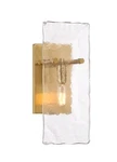 Savoy House 9-8204-1 Genry 13" Tall Bathroom Sconce Warm Brass Water Glass. Fixed Price $89.99.