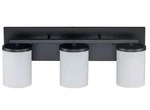 Bel Air Lighting Cornerstone 20 In. 3-LIGHT Black Vanity Frosted Glass. Fixed Price $29.80.
