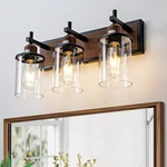 Lanhall 3-LIGHT Farmhouse Bathroom Fixtures Vintage Vanity Lights Over .... Fixed Price $58.17.