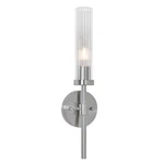 Afx Lighting Huntington 1LT 18" Wall Sconce, Nickel/clear Ribbed - HNTS0518MBSN. Fixed Price $41.60.
