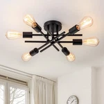 Brknit Sputnik Chandelier Modern Semi Flush Mount E26 Kitchen Ceiling Light. Fixed Price $85.53.
