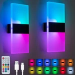 Surpalig Led Wall Lights For Room Decor, Battery Operated Sconce Set Of 2,. Fixed Price $62.51.
