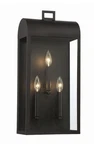 Eurofase Soyar 3-LIGHT Outdoor Wall Sconce Satin Black 41968-017. Fixed Price $149.99.