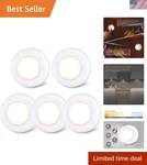 Push Tap Light, 2.8 Mini Night Touch Led Puck Lamp, Portable Under Cabinet L.... Fixed Price $19.99.