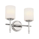Kichler Ali 2 Light Bath Vanity, Polished Nickel/etched Cased Opal - 55141PN. Fixed Price $249.99.