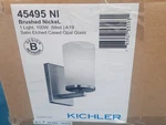 Kichler 45495NI Crosby 9" Tall Bathroom Sconce - Brushed Nickel *new*. Fixed Price $27.99.