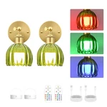 Letry 2 Pack Tulip Glass Shade Wall Lamp Remote Control Dimmable Rgb Sconce. Fixed Price $64.70.