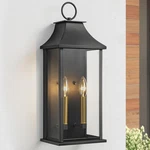 Outdoor Wall Lantern Light 20.6 Dusk To Dawn Waterproof Black Lawyettle Large. Fixed Price $154.99.