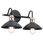 Kichler 45944 Clyde 2 Light 17"W Bathroom Vanity - Black. Fixed Price $184.99.