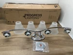 Progress Lighting P3193-15 Trinity 4-LIGHT Bath Vanity Light,etched Glass,chrome. Fixed Price $84.99.