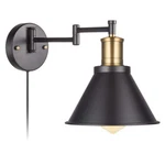 Arcomead Swing Arm Wall Lamp Plug-in Cord Industrial 1-PACK, Black, Bronze. Fixed Price $36.99.