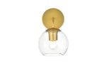 Elegant Lighting LD7321W6 Genesis 10" Tall Bathroom Sconce - Brass. Fixed Price $62.00.