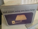 Sun House Wall Mount, Swing Arm Brass Lamp. Fixed Price $199.99.