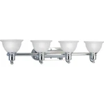 Madison 4-LIGHT Polished Chrome Etched Glass Traditional Bath Vanity By Pl. Fixed Price $109.90.
