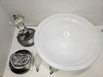 Hunter Light Kit Assembly Oem White Glass Bowl Fixture Bulbs Model # 22549. Fixed Price $49.99.