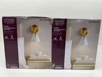 2PK Home Decorators Granville Gold & White Wall Sconce 1-LIGHT. Fixed Price $29.69.
