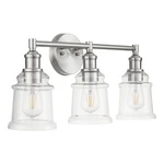 Prominence Home Eaton Ridge 3 Light Industrial Vanity, Nickel (open Box). Fixed Price $43.09.